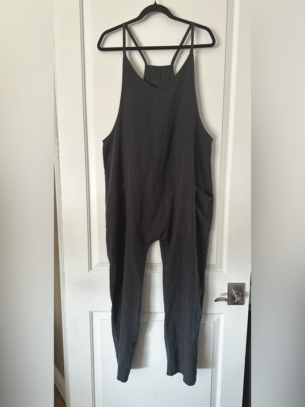 Everyday Black Relaxed Jumpsuit with Side Pockets
